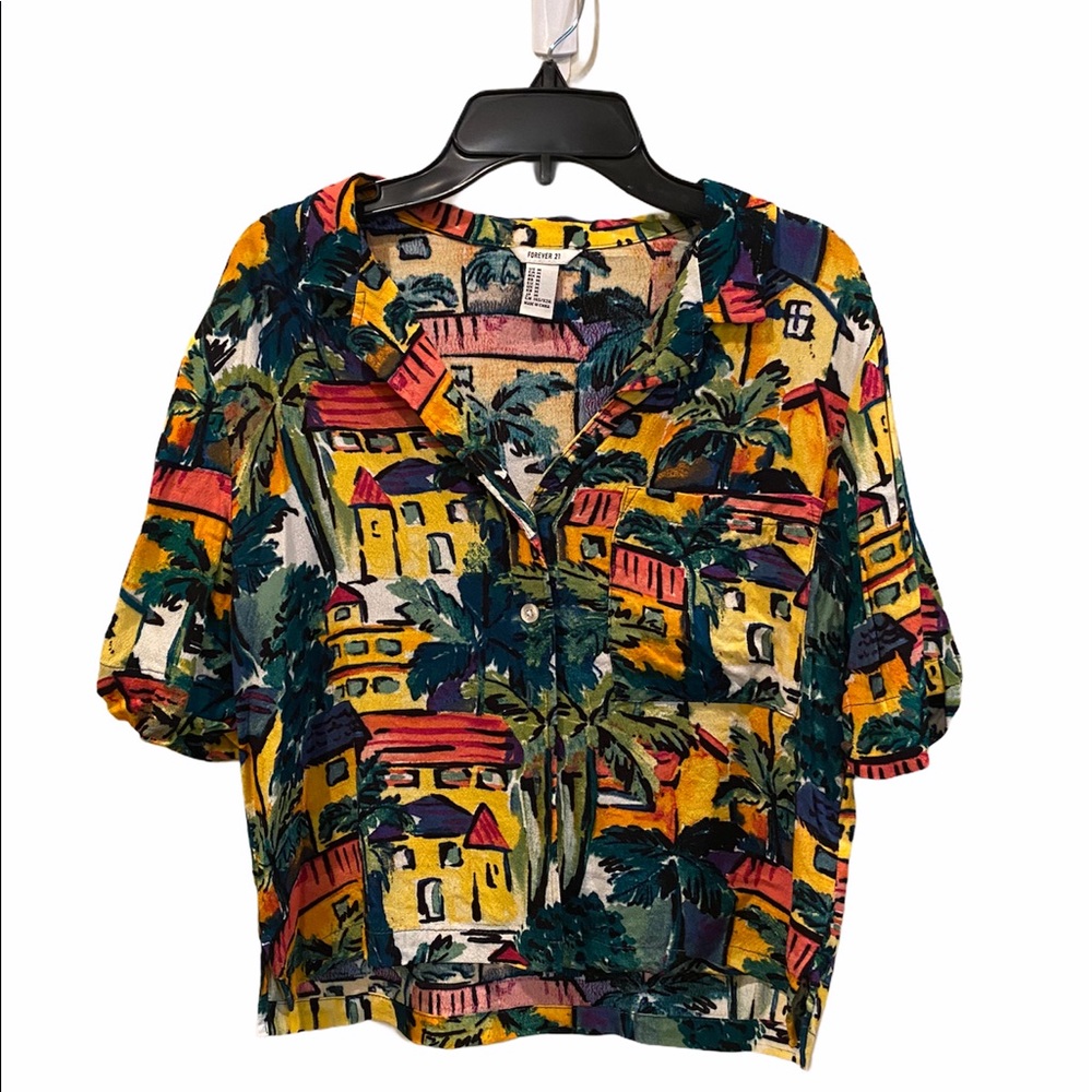 Painting-Inspired Button Up
